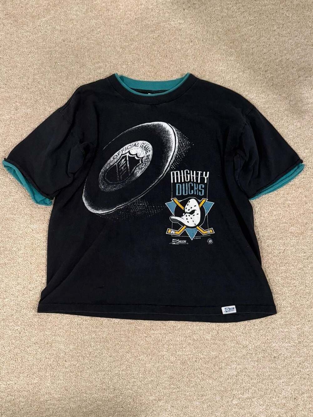 Vintage 90s Salem Single Stitch Sportswear Anaheim Mighty Ducks